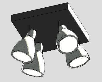 Concri led ceiling lamp 4 spots
