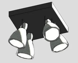Concri led ceiling lamp 4 spots