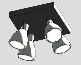 Concri led ceiling lamp 4 spots