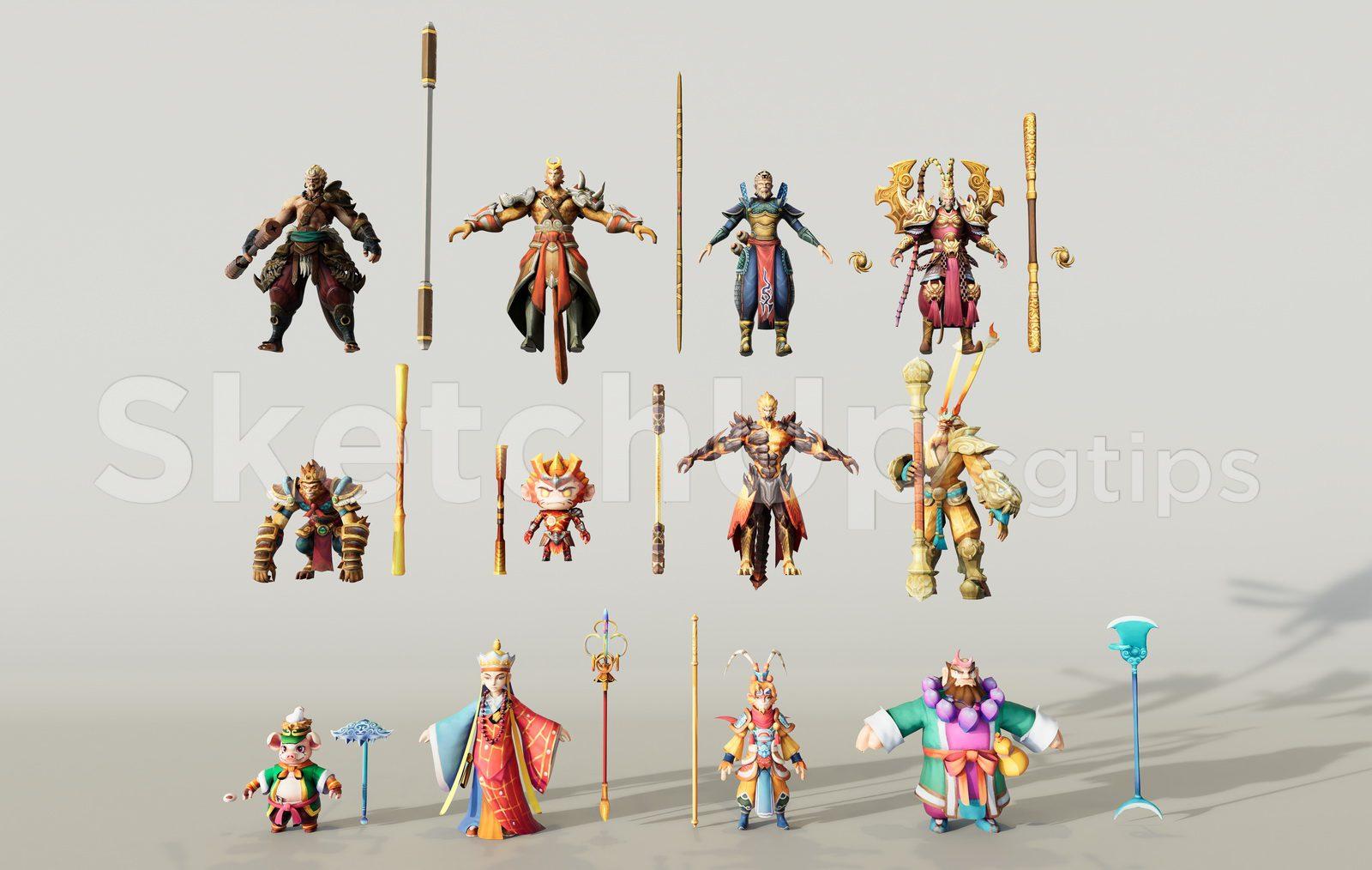 Characters from Journey to the West
