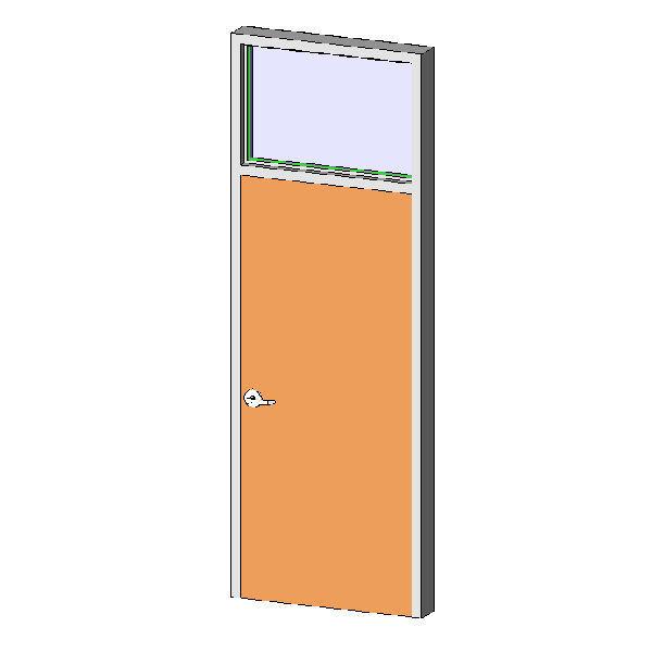 HM Frame Door - Interior Single with Transom