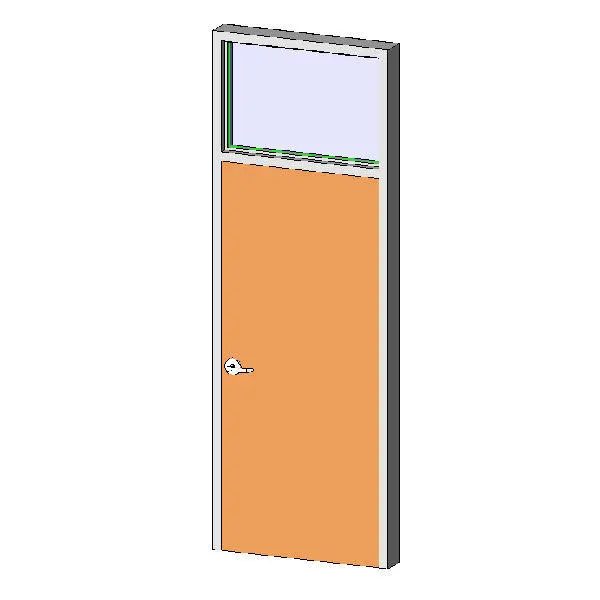 HM Frame Door - Interior Single with Transom