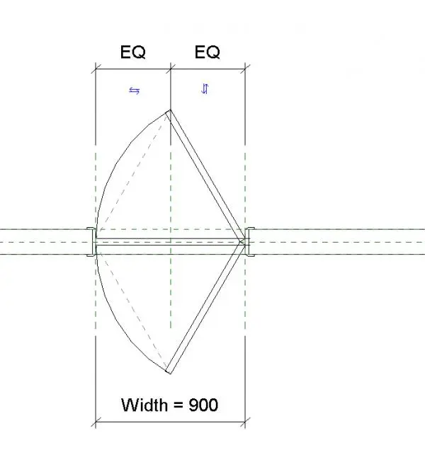 2 Way Swing Wood Door