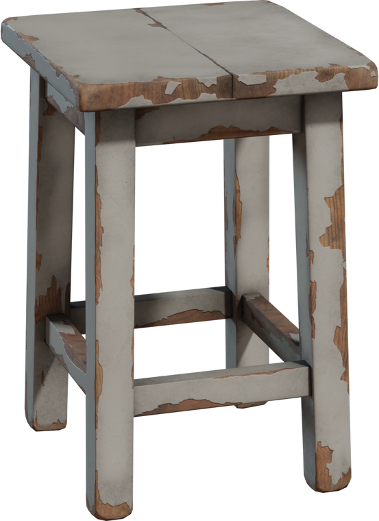 Painted Wooden Stool