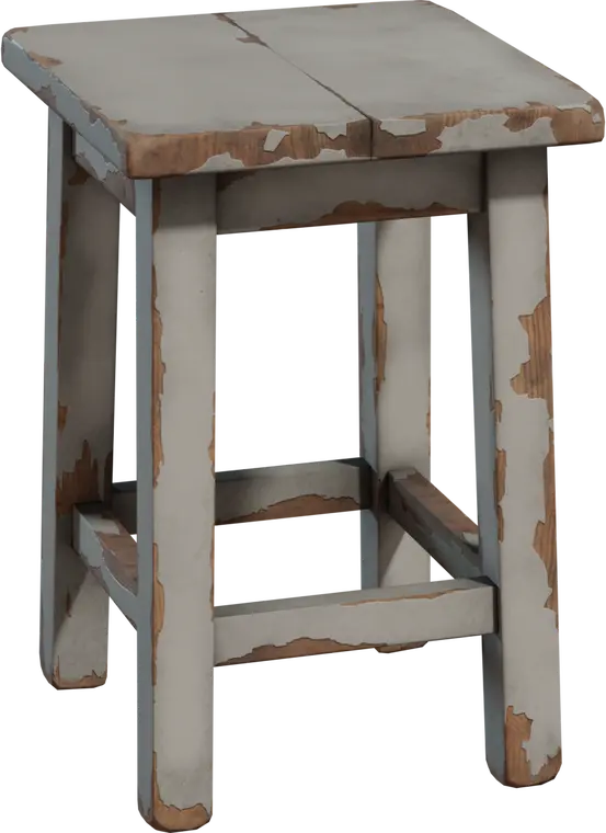 Painted Wooden Stool