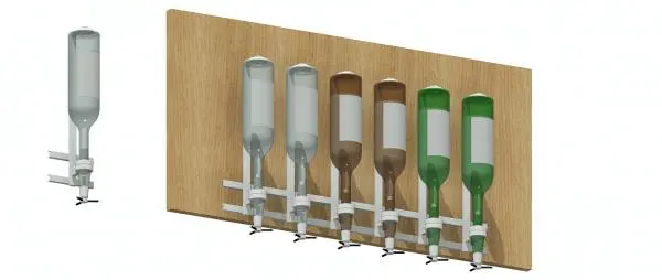 Spirit Bottle Wall Mounted