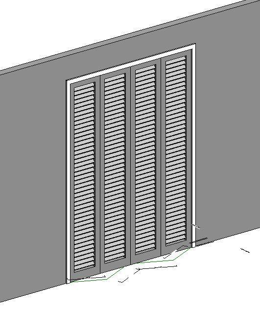 Louver Panel Folding Door