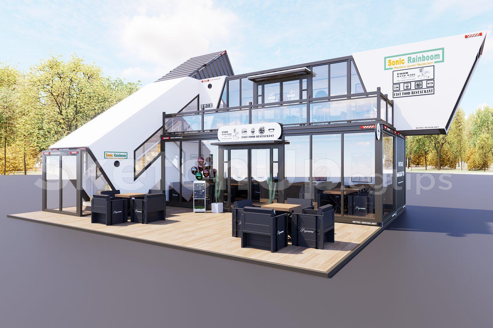 Container restaurant Interior