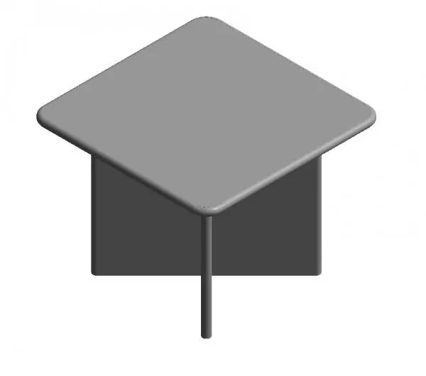 Square Table — preview 1, by fred1 (RevitCity, CC0)