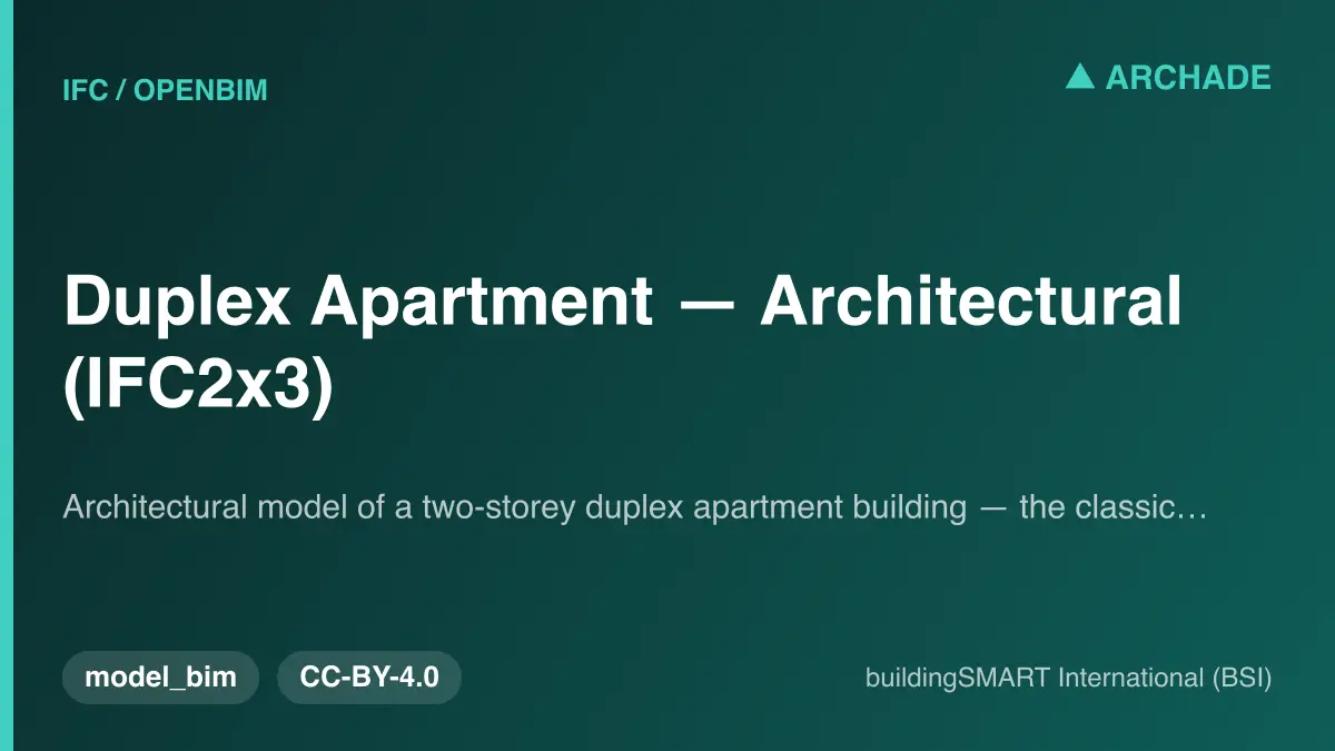 Duplex Apartment — Architectural (IFC2x3)