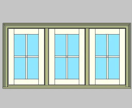 Kolbe Ultra Series Casement 3-Wide Units — preview 1, by Kolbe (RevitCity, CC0)