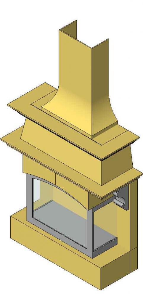 Fireplace with interior Chimney