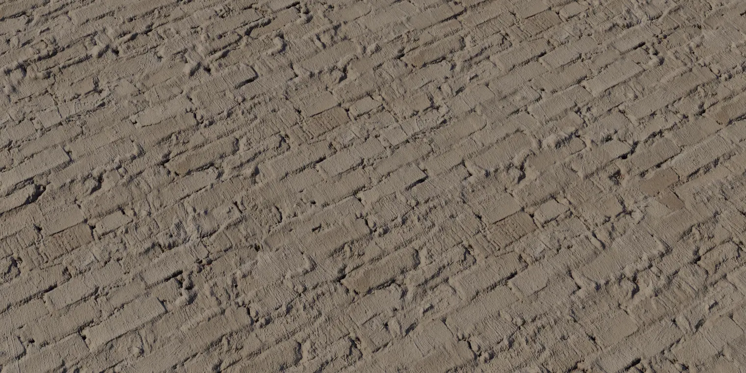 Slumped Mortar Brick — preview 1, by Dimitrios Savva (Poly Haven, CC0)