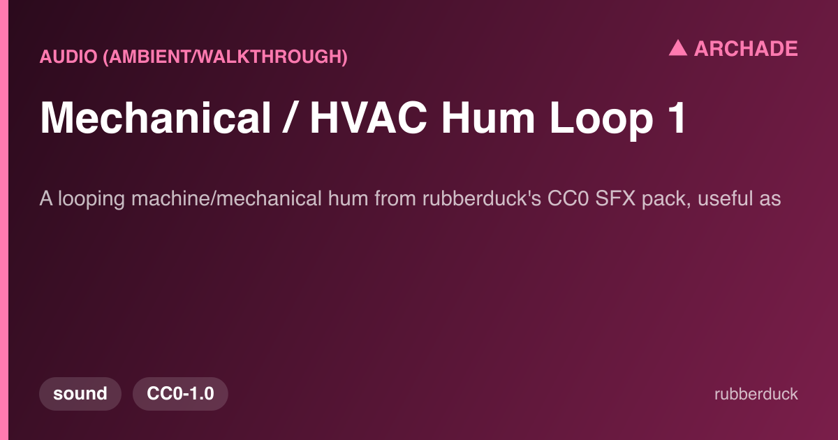 Mechanical / HVAC Hum Loop 1