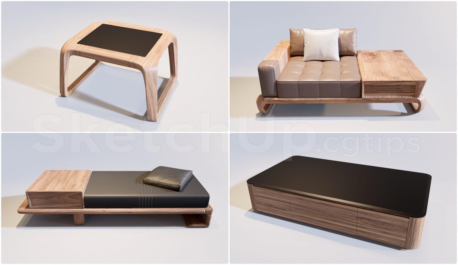Tổng Hợp Bàn Trà, Sofa, Ghế Băng Gỗ Óc Chó