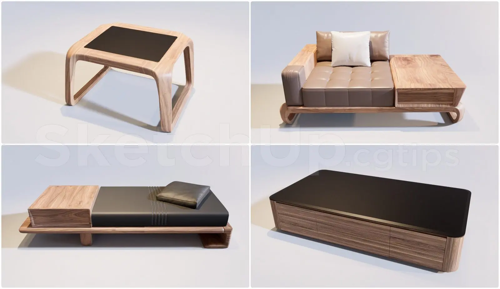 Tổng Hợp Bàn Trà, Sofa, Ghế Băng Gỗ Óc Chó