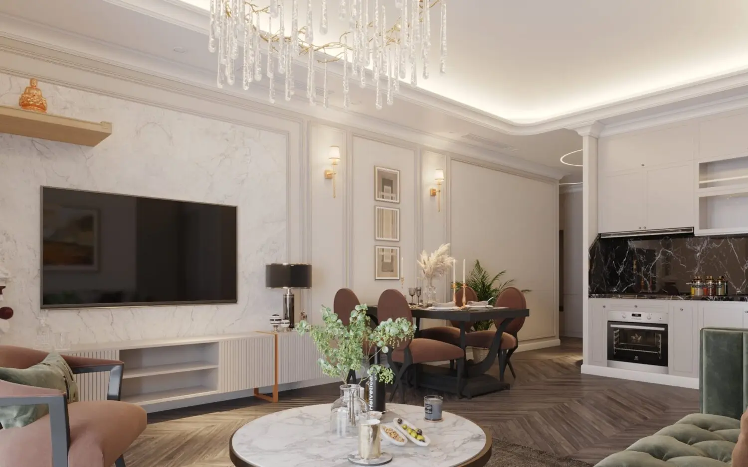 Living Room – Kitchen Interior
