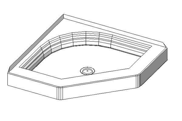 Kohler - K-9536 Captiva Neo-angle Shower Receptor