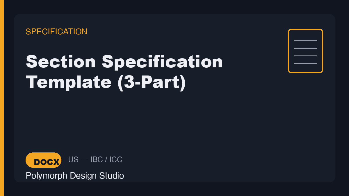 Section Specification Template (3-Part)