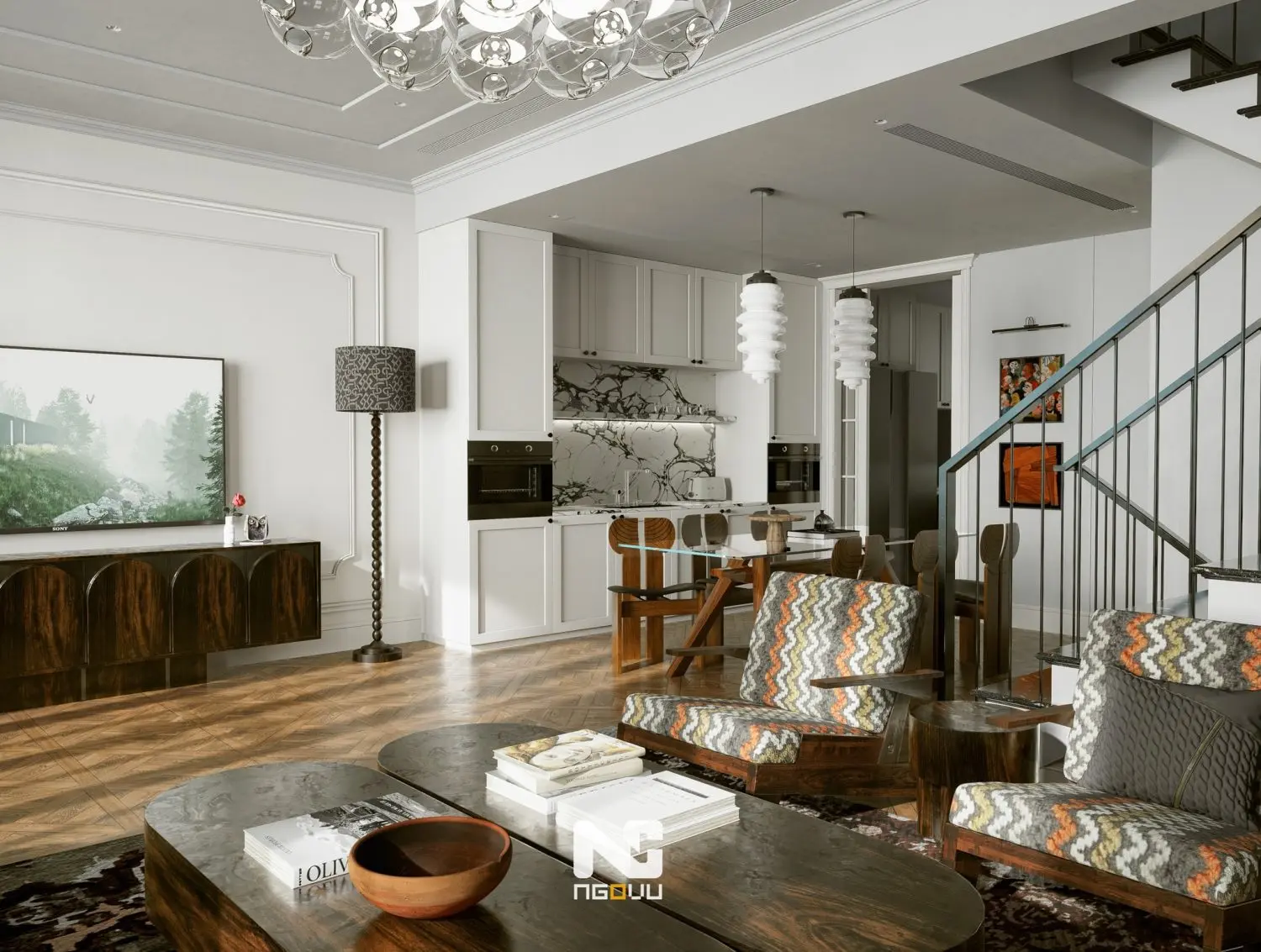 Living Room – Kitchen Interior