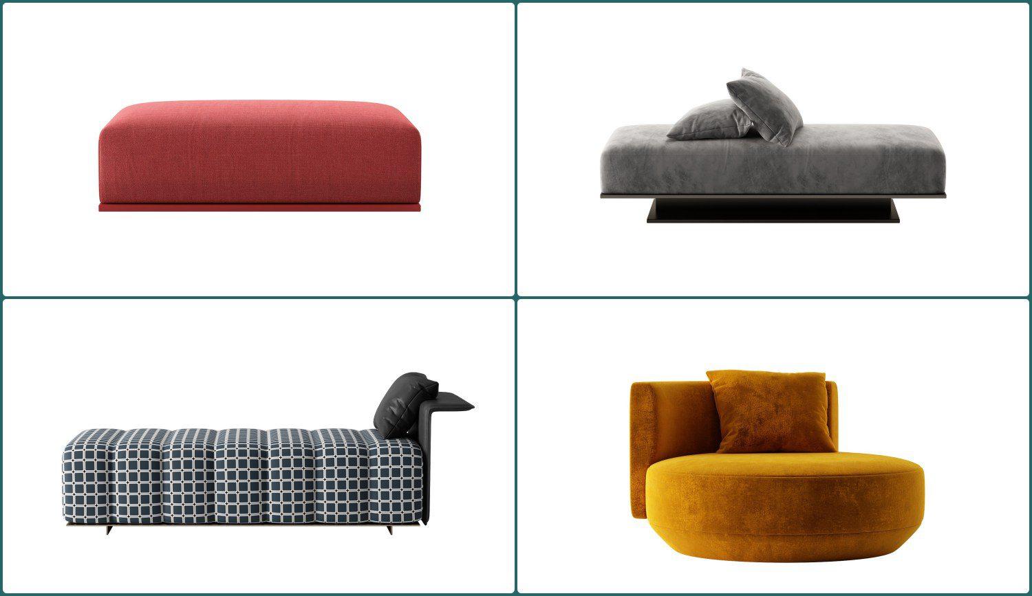 Sofa, Chair and Stool