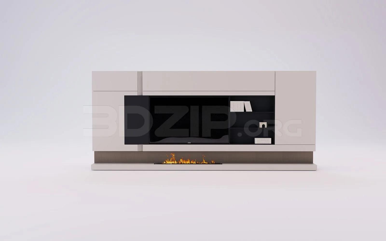 TV Wall 3D Model in