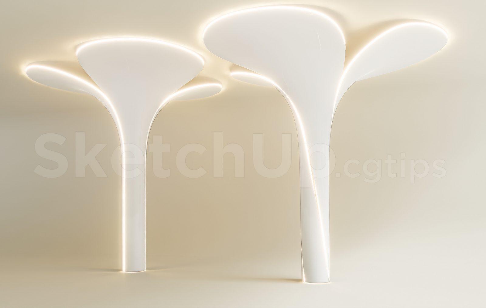 Modern Luxury Interior Lighting Columns
