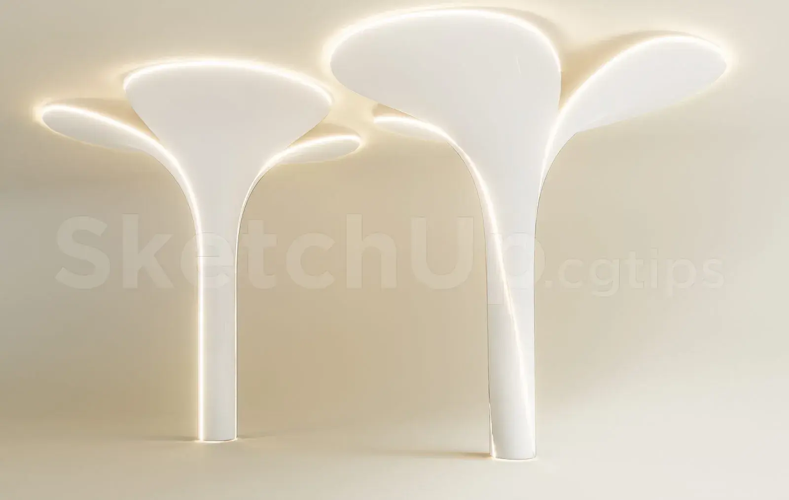 Modern Luxury Interior Lighting Columns