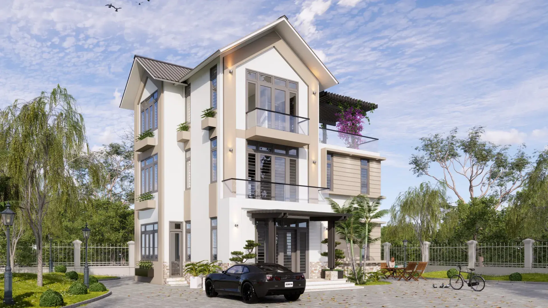 Exterior Villa Scene