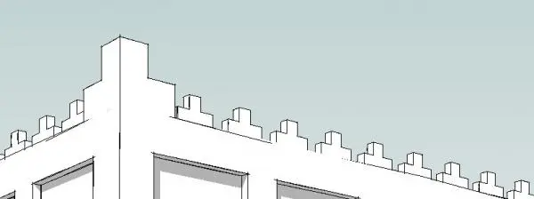 Arabic Traditional Parapet Corner-3