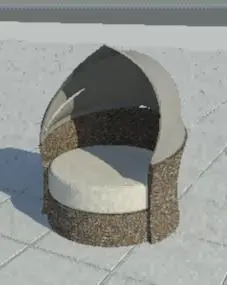 Round Seat with Canopy — preview 1, by Francke (RevitCity, CC0)