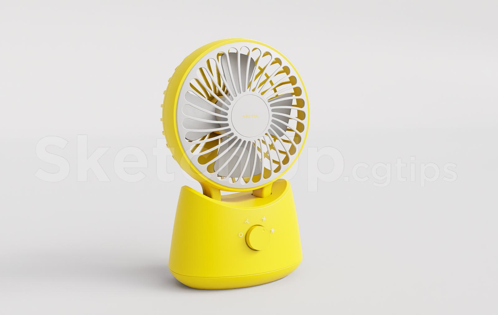 Mini Desk Fan Yellow