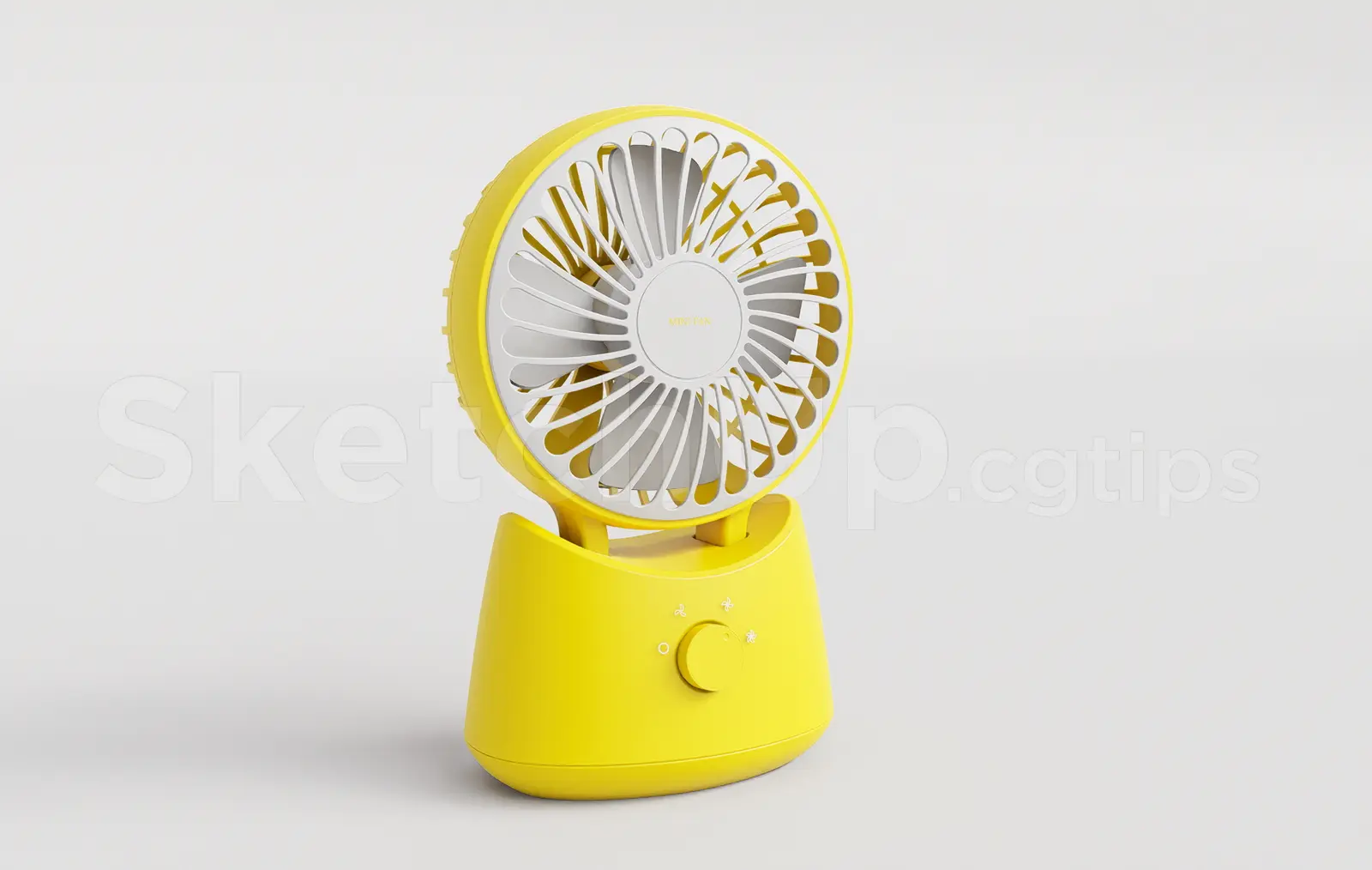 Mini Desk Fan Yellow