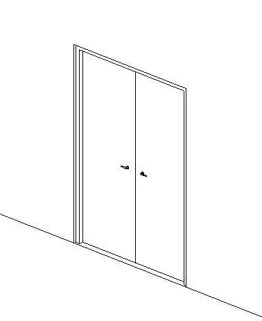 Basic Double Door — preview 1, by jubungen (RevitCity, CC0)