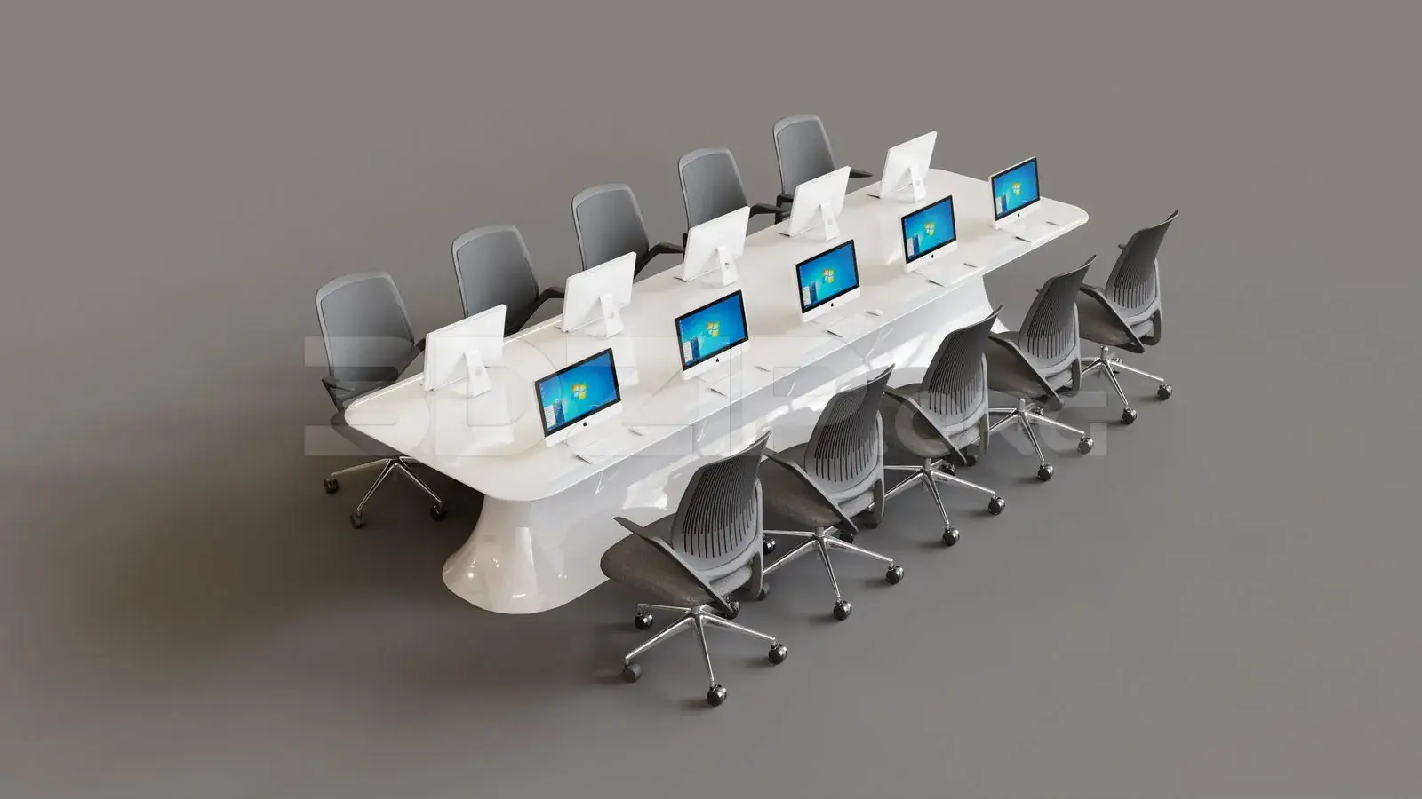 Office desk and chairs