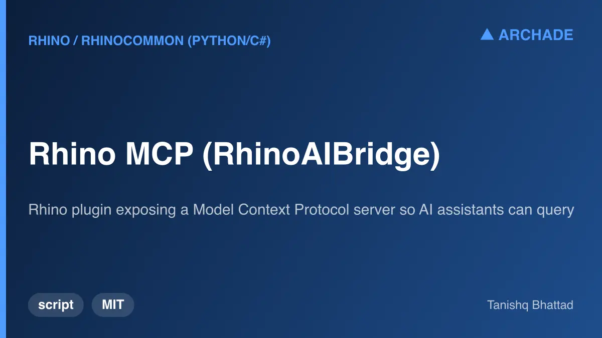 Rhino MCP (RhinoAIBridge)
