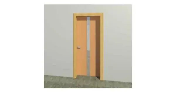 Parametric Door Single Adjustable Vertical Strip Architrave