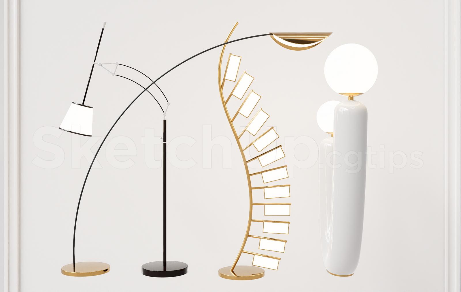 Creative Spiral and Curved Floor Lamps