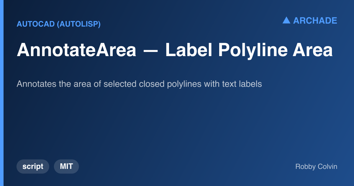 AnnotateArea — Label Polyline Area