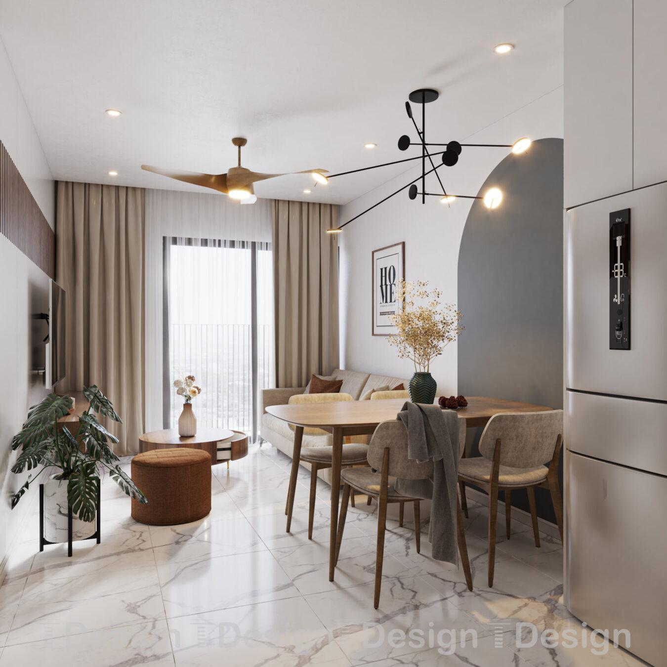 Interior Living-Kitchenroom Scene