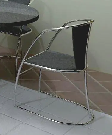 Sedia desig in acciaio cromato