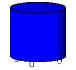 Blue Ottoman