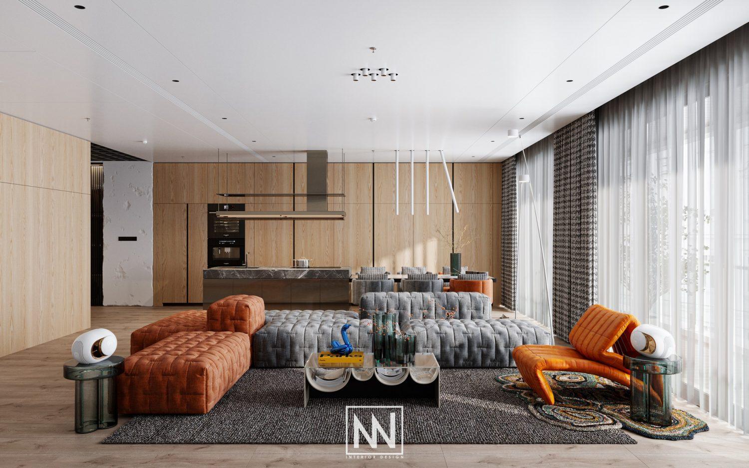 Living Room – Kitchen Interior