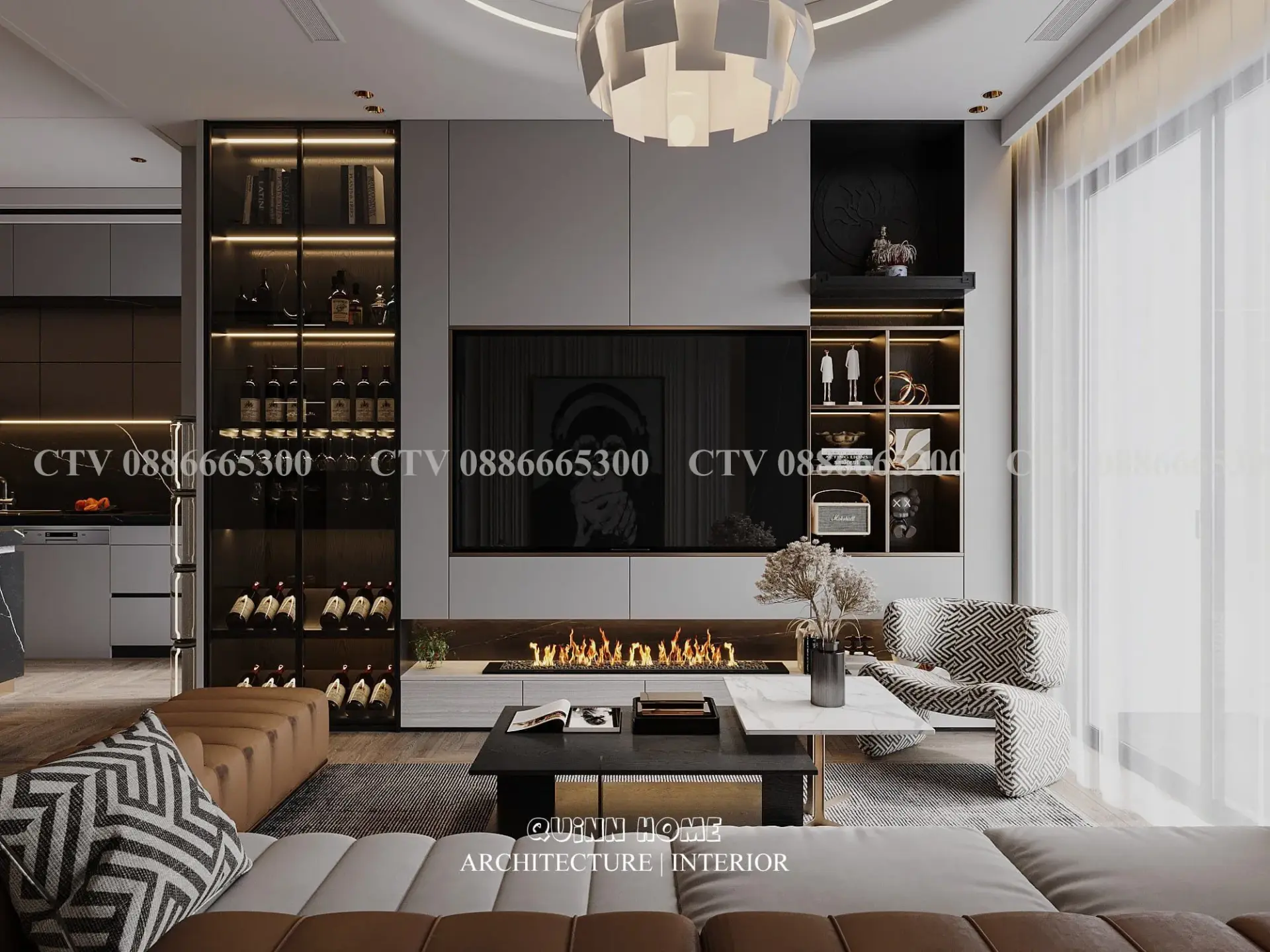 Living Room – Kitchen Interior