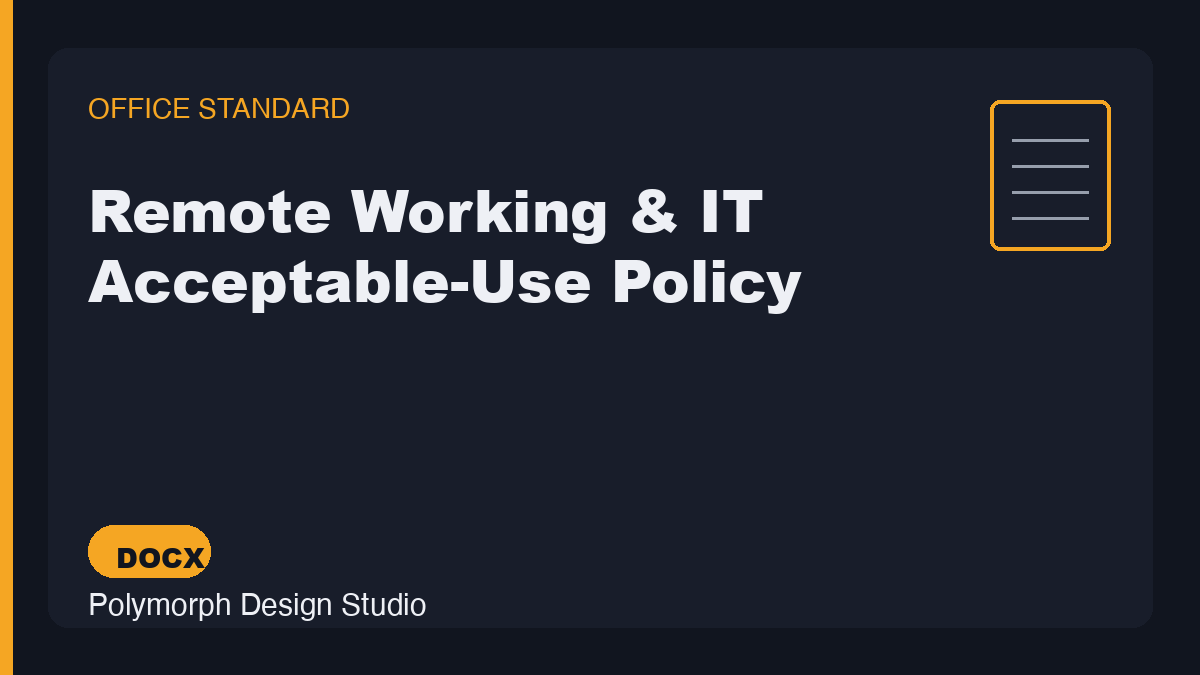 Remote Working & IT Acceptable-Use Policy