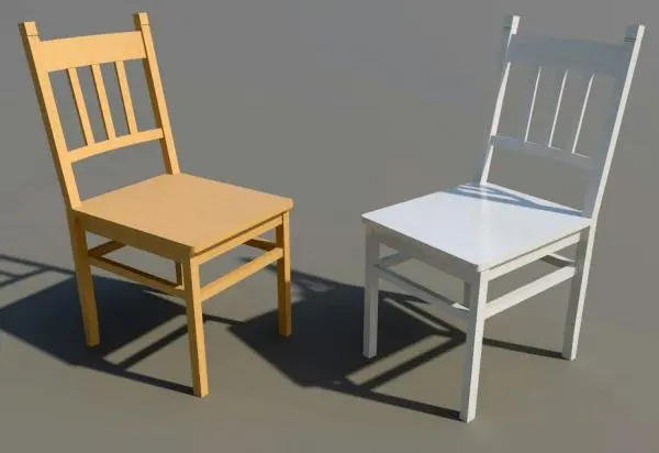 Simple Classic Wooden Chair — preview 1, by Tomasz Malyszek (RevitCity, CC0)