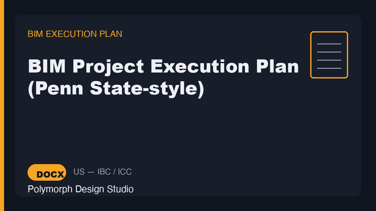 BIM Project Execution Plan (Penn State-style)