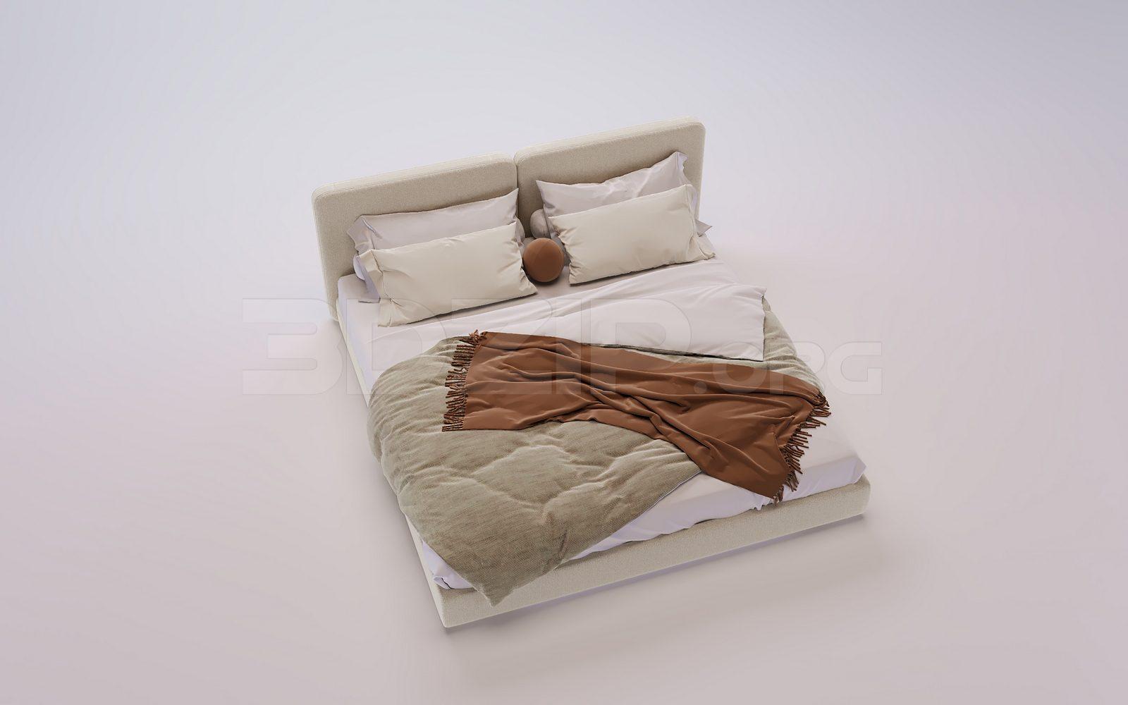 Bed Model for Interior Design