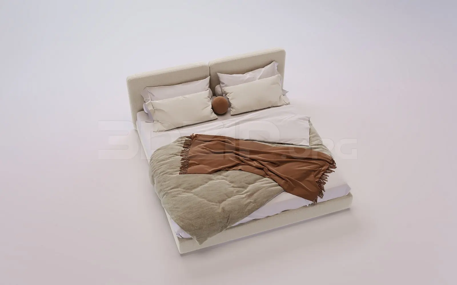 Bed Model for Interior Design