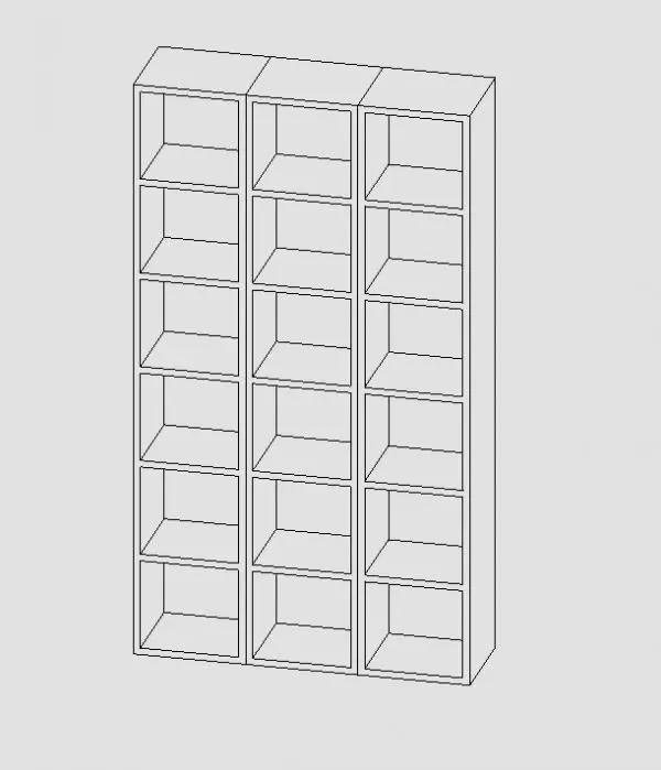 Six-row Three-column cubby